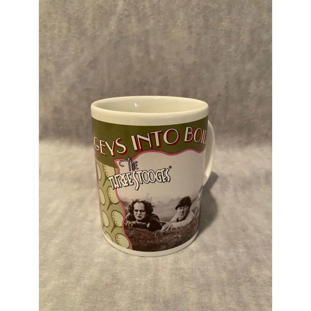 2000 The Three Stooges Coffee Cup Mug Playing Golf‎